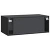 Wall Mounted TV Cabinet 59.5 X 31 Cm Black Particleboard