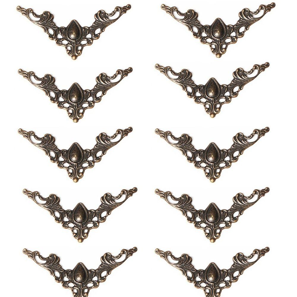 

Decorative DIY Carved Golden Silvery Corner Brackets Ornament Corner Protector Furniture Protector бронзовый