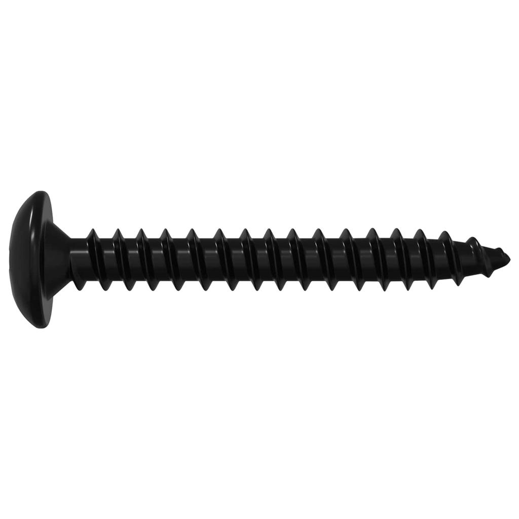 Thread Cutting Nail 12 Pcs Black M4 x 28 mm Steel