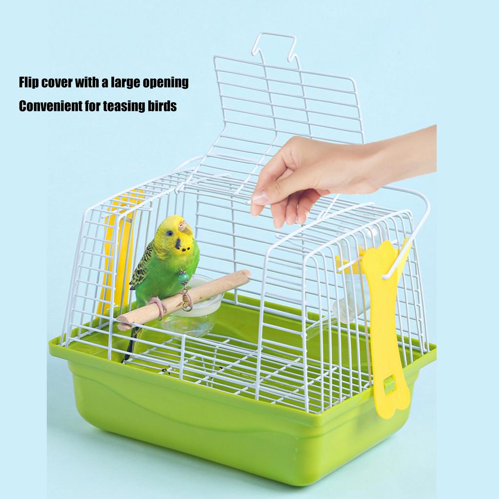 Vogeltrageboxen mit herausnehmbarem Bodenrost für Conure Finken Outdoor-Aktivitäten Draht Vogelkäfig