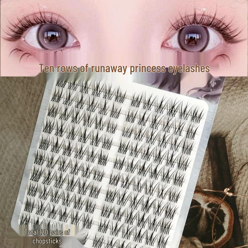 Ying Mei Jia Jiejie Sunflower Fluffy White Individual Cluster False Eyelashes - Beginner Korean Style