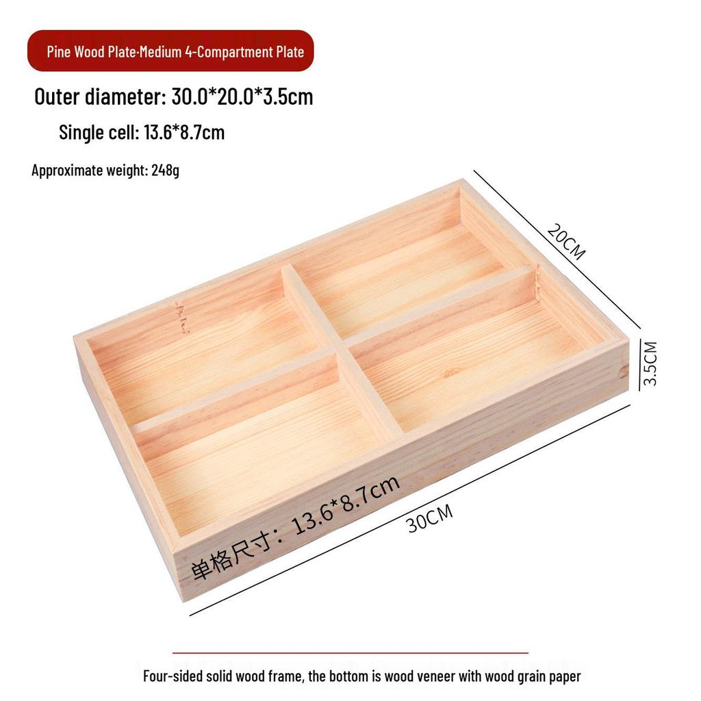 Japanese Style Solid Pine Wood Jewelry Display Tray