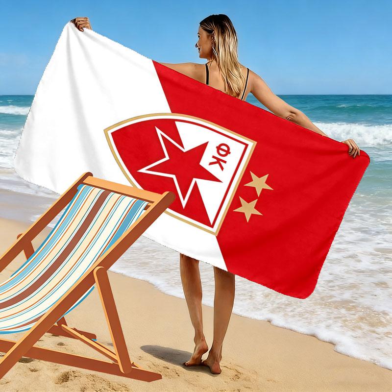 Crvena zvezda Print Beach Towel, Large Soft Quick Dry Towel for Beach Camping Swimming