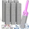 Pumice Stone Cleaning Stick Set - Stain & Rust Remover for Toilet, Kitchen, Bathroom Tiles, and Sinks - Includes Handle Brush