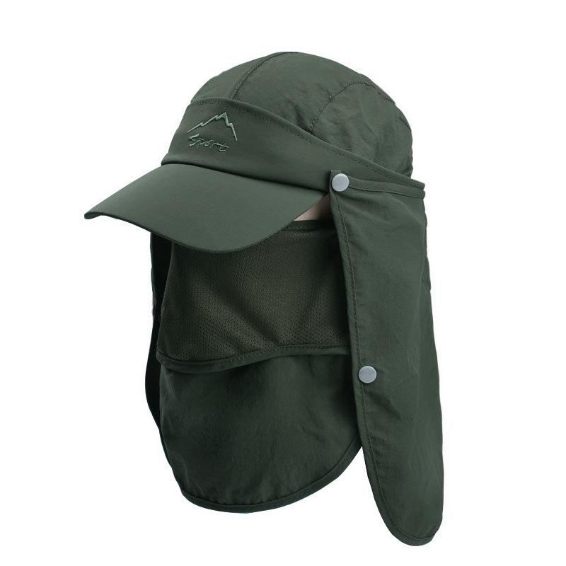 Sonnenhut, Outdoor-Fischerhut, Sonnenschutz für Herren, schnell trocknender Sommerhut, Baseballkappe One Size gray