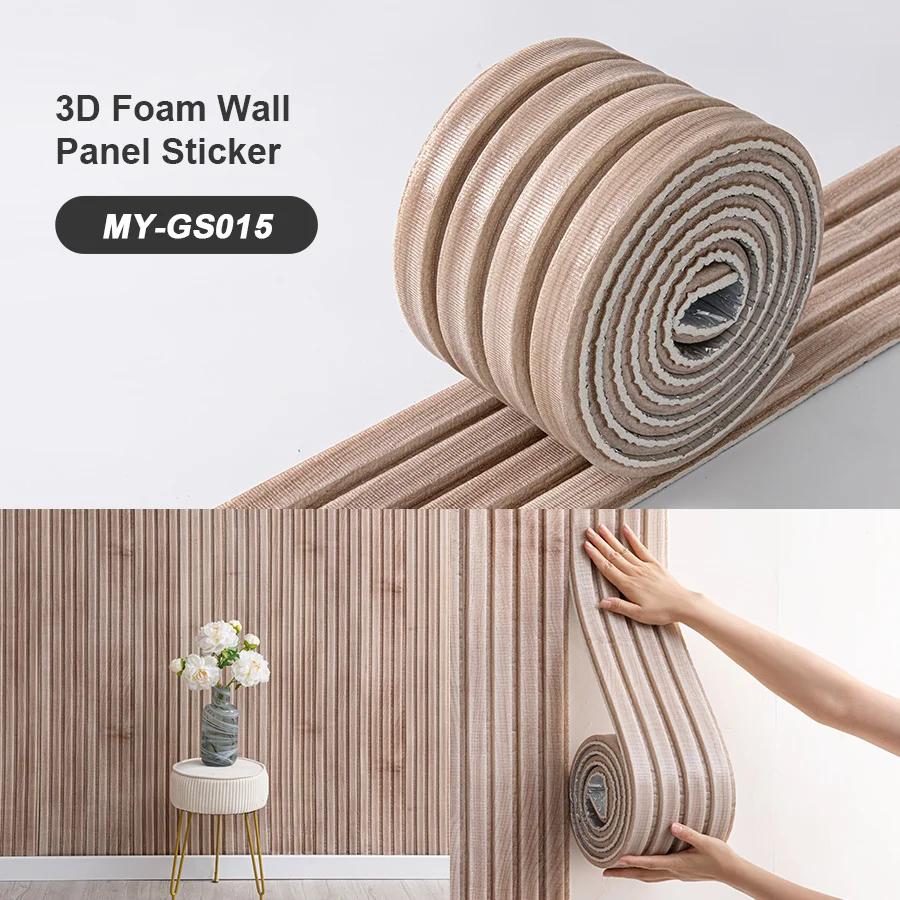 1 Rol SXP Schuim Wandsticker 3D Wandpaneel 11 mm Dik Zelfklevende Plint Betimmering Geschikt voor alle binnenruimtes Professionele Kwaliteit 16X280Cm