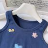 Korean Summer Colorful Vest & Layered Skirt Set for Baby Girls