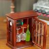 H3CD Realistic Furniture 1/12 Scale Miniature Wall Cabinet for Dollhouses Retro Decors