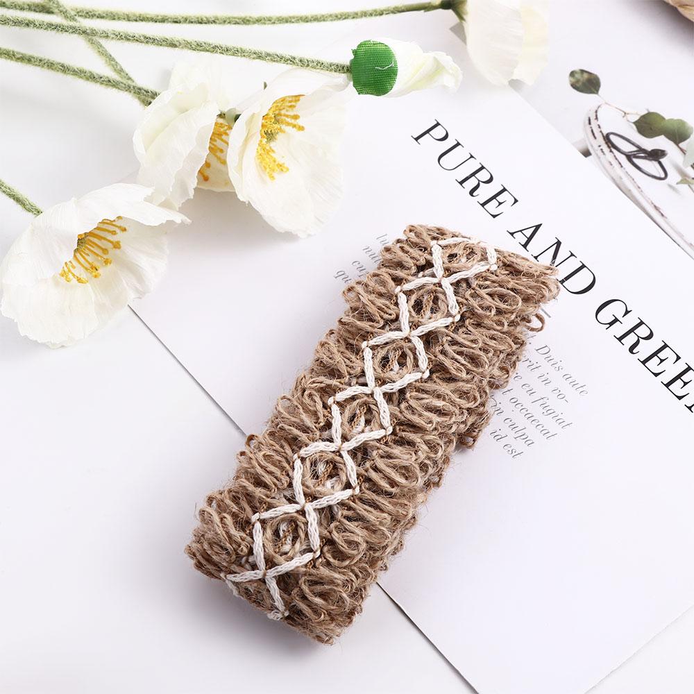 Crafts Gift Wrapping Gift Box Decor Woven Jute Ribbon Wedding Party Supplies Hemp Rope Burlap Roll