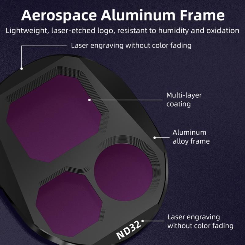 Camera Lens Filters for 4 Aluminum Frame Protective Filter CPL ND8 ND16 ND32 Filter Optical Glass