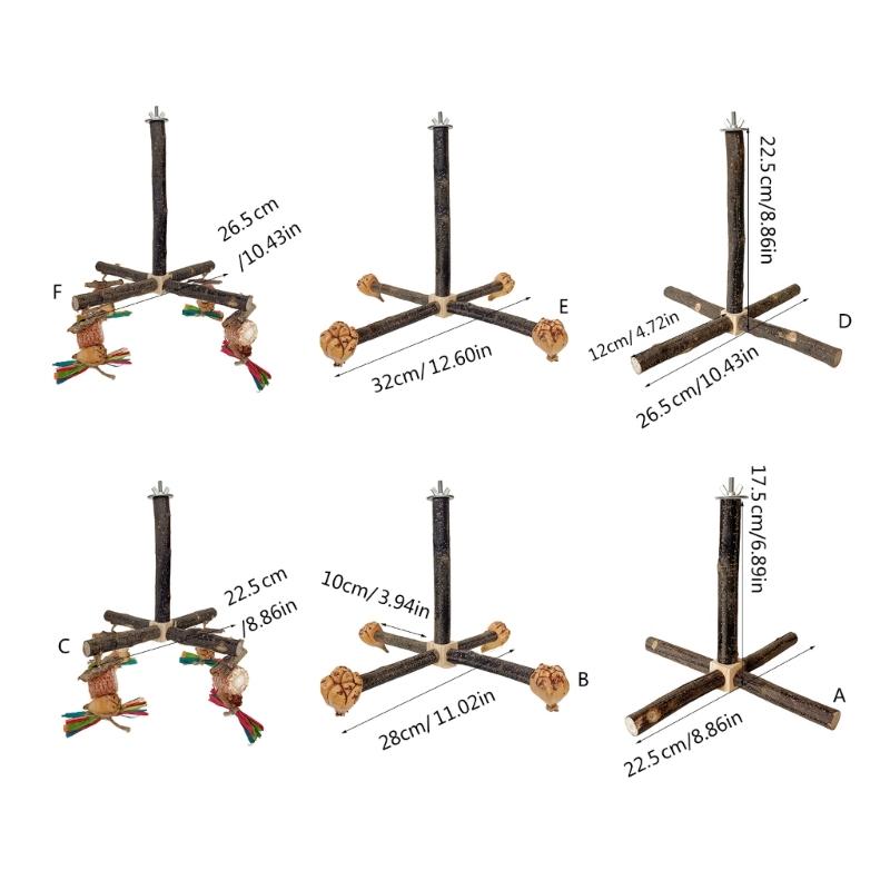 Bird Perch Nature Molar Stand for Parrots Conure Supplies Budgies Grinding Scratchers for Small Medium Parrots Toy