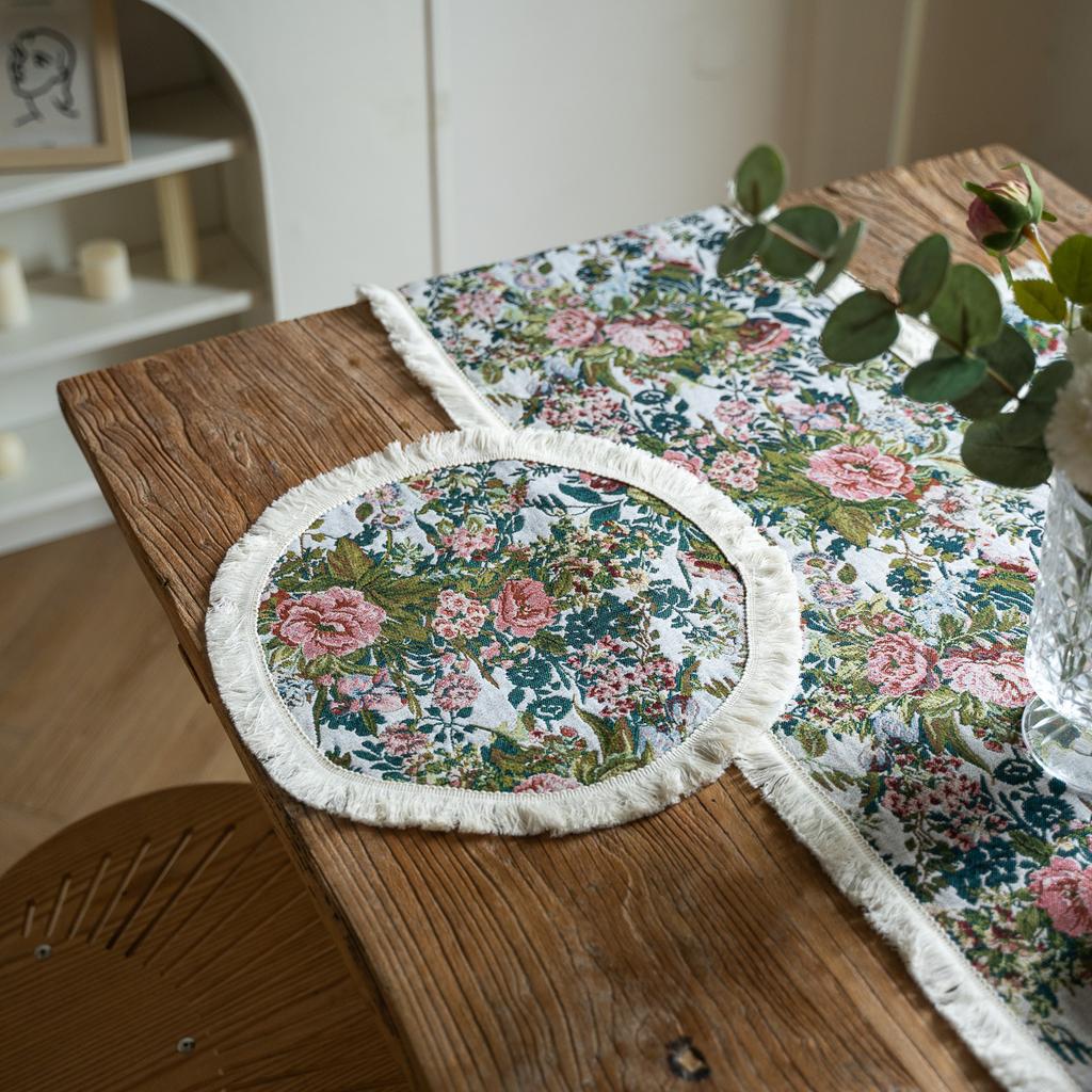 American Vintage Placemat Round Table Ironing Mat Insulation Mat Advanced Tea Coaster High Temperature Resistant Placemat