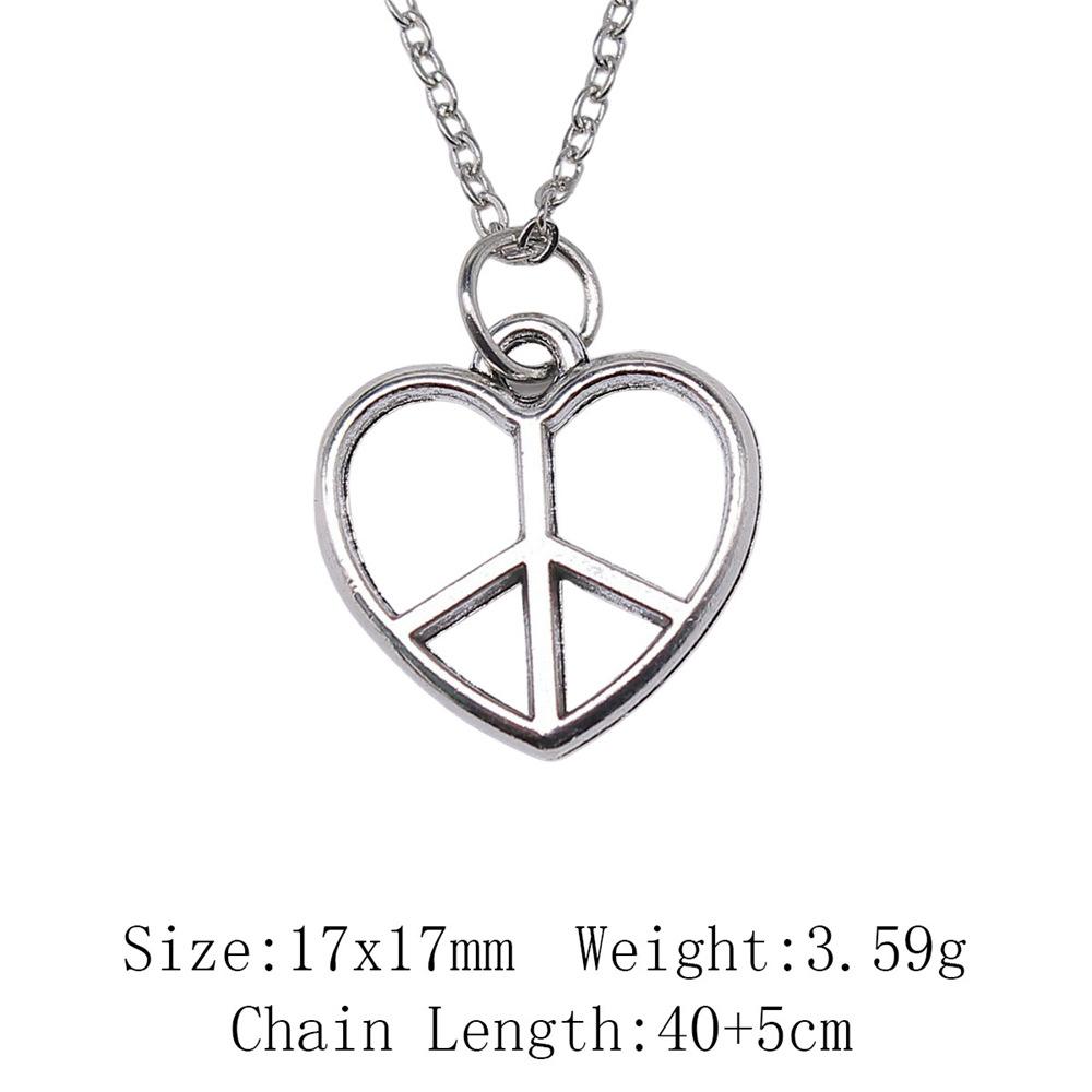 New Fashion Peace Symbol Pendants Necklace Jewelry Gift Peace Sign Peace Dove Necklace For Women