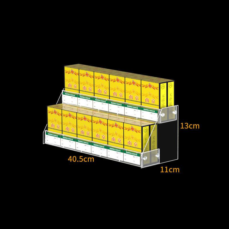 Clear Acrylic Cigarettes Display Stand With Price Slot Supermarket Store Cigarette Holder Cosmetic Nail Polish Ladder Rack Shelf
