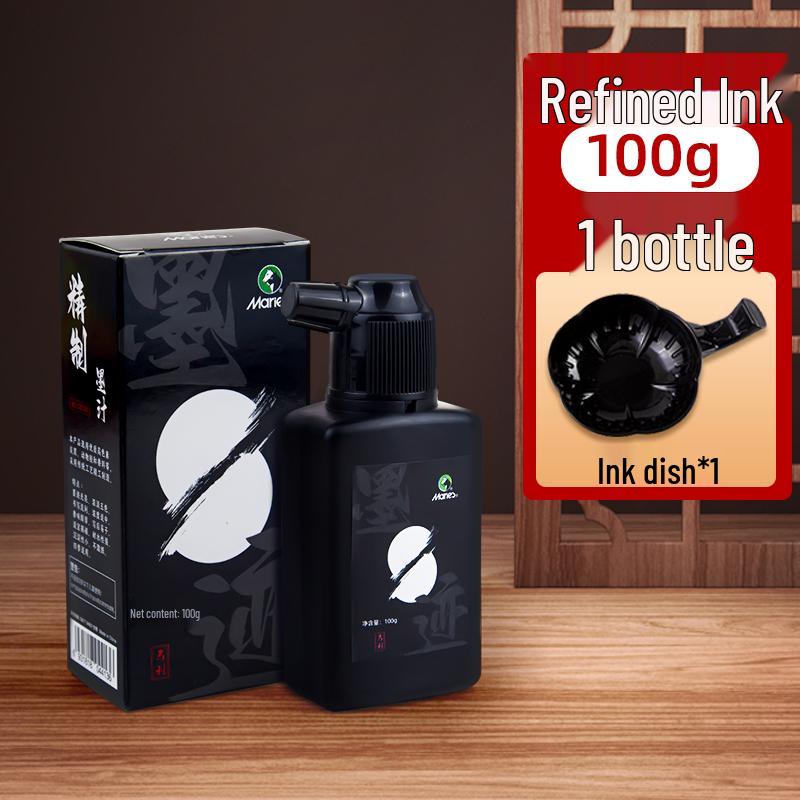 2700g Super Concentrated Calligraphy Ink Set, Large Bottle with Brush Pen for Beginners, Suitable for Construction Site Use and Chinese Painting.