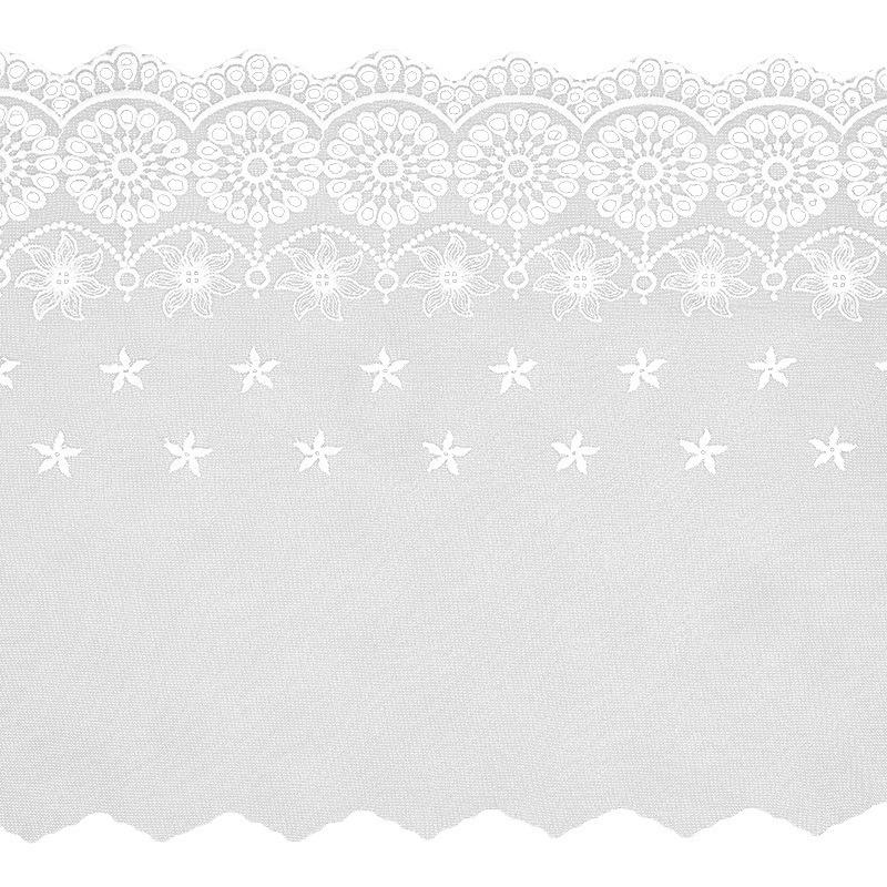 2Meters 29cm Wide Exquisite White Beige Sunflower Hollow Cotton Thread Lace Embroidery Wedding Dress Clothing Home Fabric Decoration Accessories