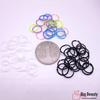 Sterile Plastic Ring Stud Earrings - Round White & Black
