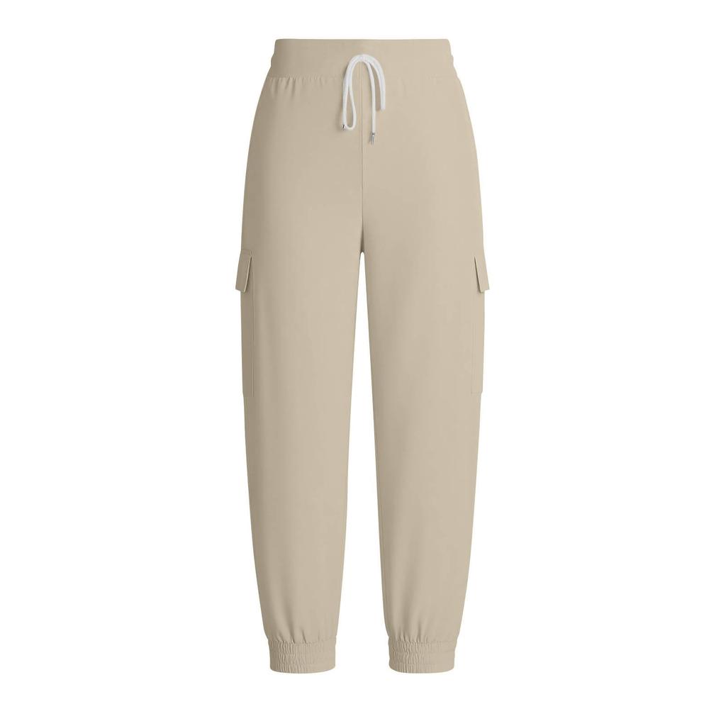 Γυναικείο Παντελόνι Jogger με Λάστιχο στη Μέση, Casual Χαλαρή Εφαρμογή, Ελαστικές Μανσέτες με Τσέπες, Ελαφρύ Παντελόνι Στυλ Cargo