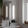 VidaXL Bathroom Mirror Cabinet with Arched LED Oak 42x13x70 Cm 357976