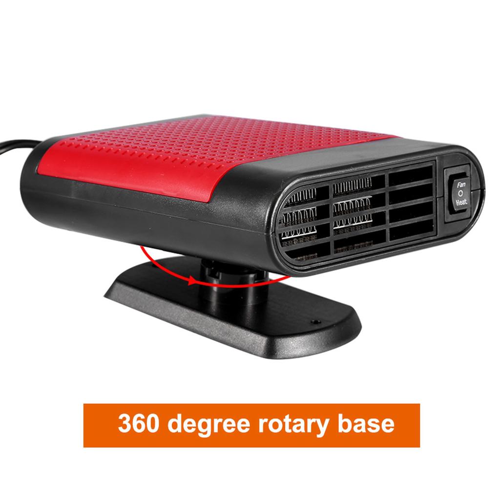 Car 12V Portable Electric Window Heater Heating Dryer   Fan Defroster Demister (Red)