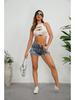 Women's Plus Size High-Waisted Ripped Denim Shorts - Sexy Casual Summer Style