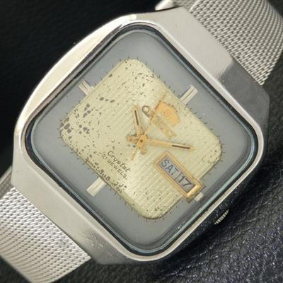 RELÓGIO MASCULINO ORIENT CRYSTAL AUTOMÁTICO JAPÃO VINTAGE USADO MOSTRADOR ORIGINAL a702264-5