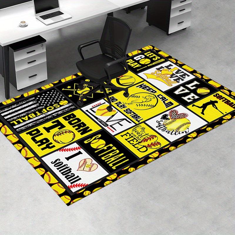 Office Carpet Softball Theme Decorative Throw Blanket for Sofa or Chair Protection
