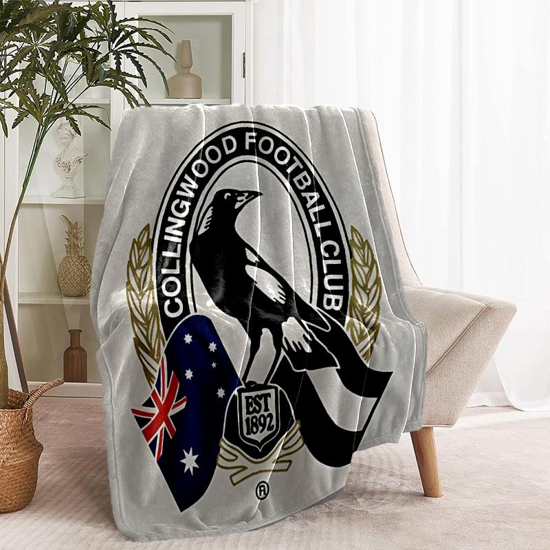 Football Club Print Blanket - Soft & Comfortable, for Bedroom, Travel, Sofa, Home Decoration - Birthday Christmas Gift for Friend