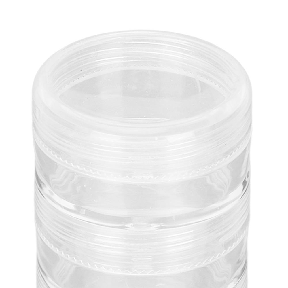 5pcs 5 Layer Design Watch Parts Storage Box Transparent Material Round Shape Watch Movement Parts Box Clear Plastic