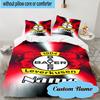 3PCS Custom Name Leverkusen Crest Bedding Set, Including 1pc Duvet Cover And 2pcs Pillowcases, Suitable for Dorms and Bedrooms Gift