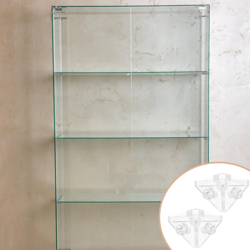 10 Pcs Acrylic Fixed Buckle Box Shelf Bracket Jewelry Case Corner Brace Display Stand Decorative Shelf Braces Fastener Hardware