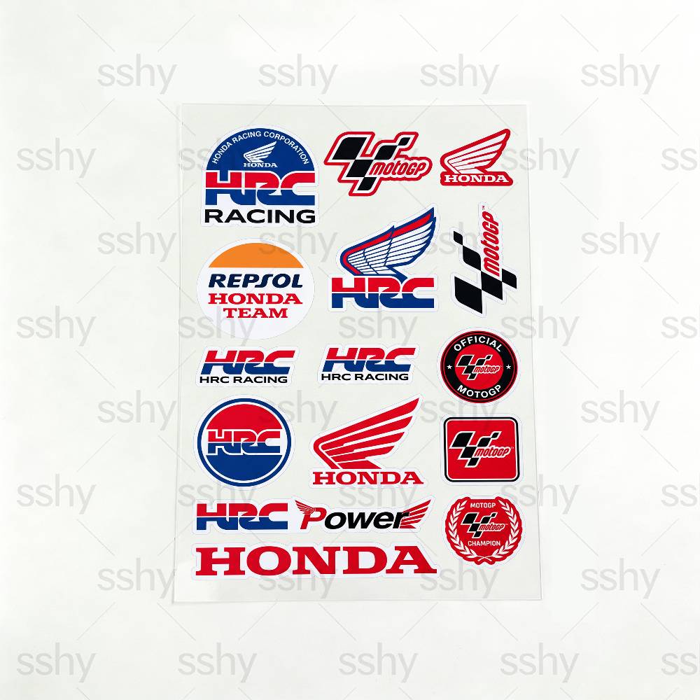FOR HONDA HRC H WING Reflective Motorcycle Stickers Waterproof Vinyl Decals for Motorbike Helmet Fuel Tank Bike TP6