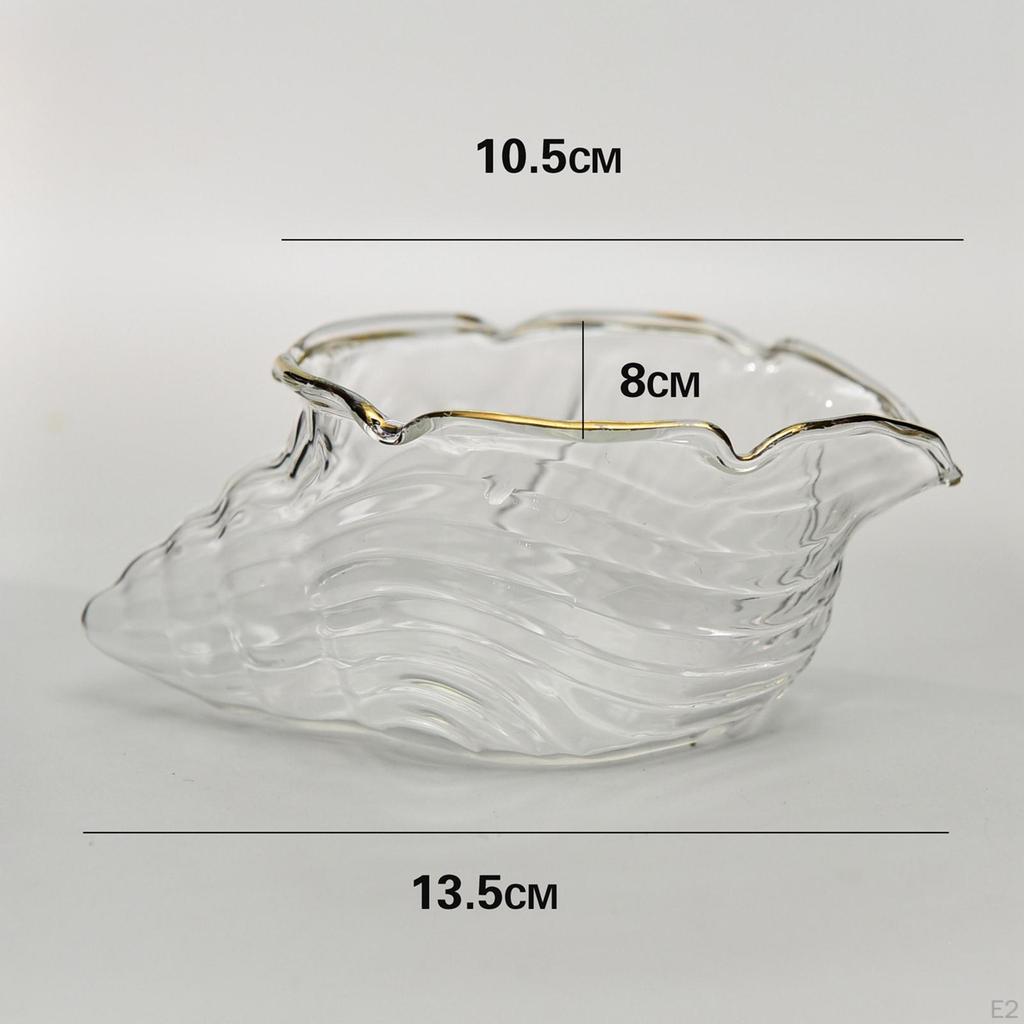 Clear Ice Cream Bowl, Glass Decorative Fruit Parfait Cup for Salad, Snack, Trifle, Dessert