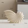 Matte White Fashion Plain Fired Irregular Wrinkled Vase Abstract Crafts Ceramic Flowerpot Desktop Decoration Ceramic Flower Vase