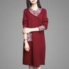 Autumn Winter Women's Thick Sweater Dress Loose Plus Size Knitted Dress Mid-Length Casual Dresses