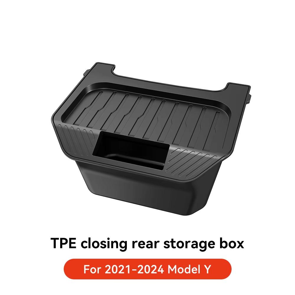 YZ For Tesla Model Y Juniper 2021-2026 Magnetic Suction Back Row Intermediate Storage Box For Tesla Storage Box Car Accessories
