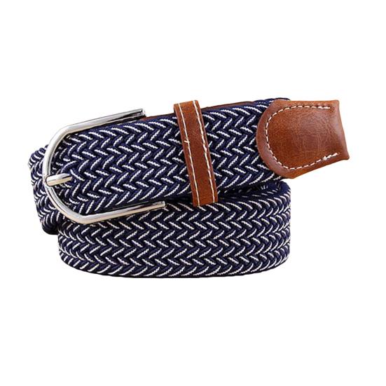 Fashion Woven Braided Fabric Comfort Stretch Casual Dress Belt for Men Women