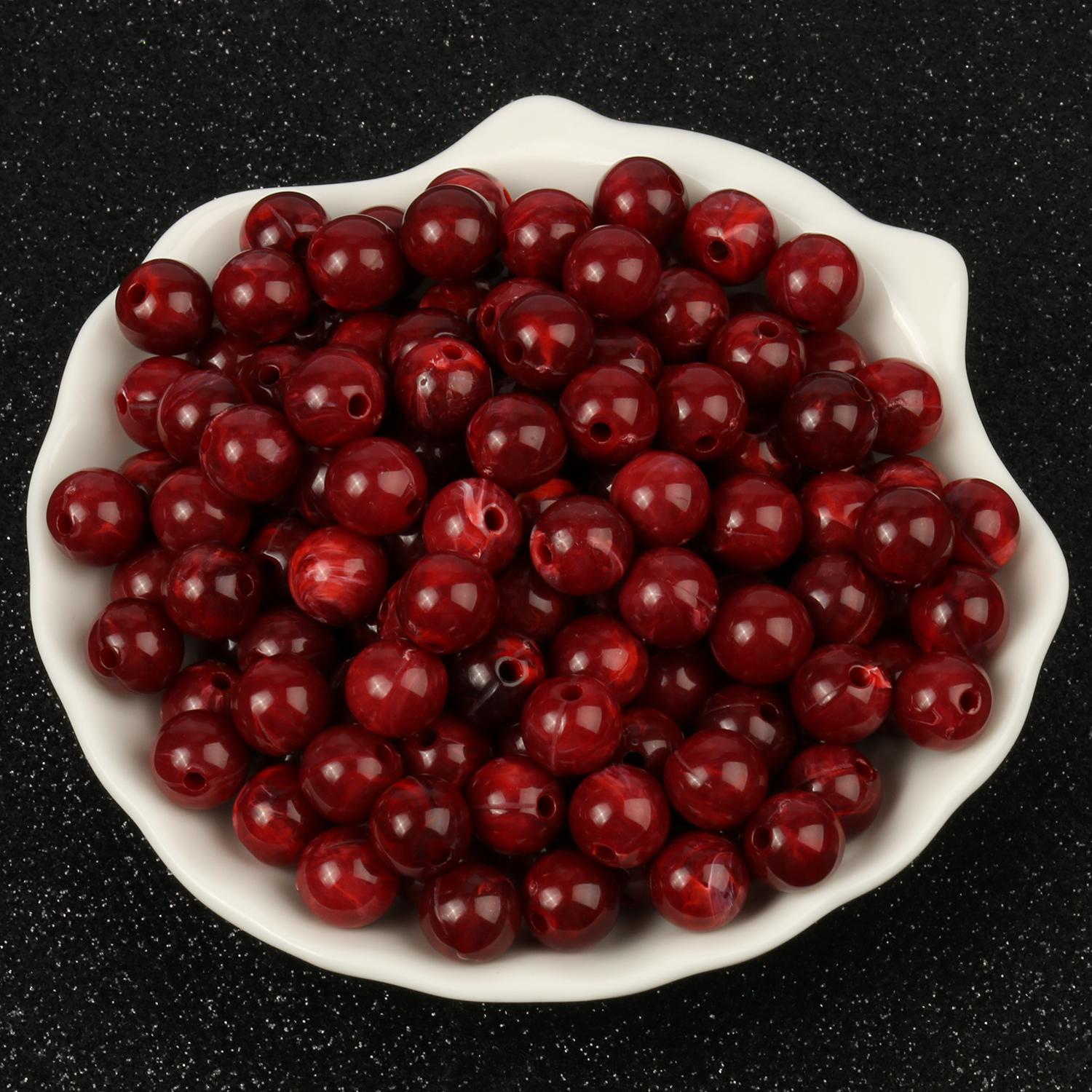 

6 8 10 мм імітація натурального каменю круглі акрилові намистини ефект хмари намистини для виготовлення ювелірних виробів браслет намисто аксесуари своїми руками 10mm about 50pcs