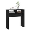 Vidaxl Stolik Konsolowy, Czarny, 78X30X80 Cm, Materiał Drewnopochodny