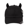 Unique Street Style Baseball Cap Casual Cool Outdoor Accessory With Horn Accents, Safety Pins & Charms For Couples Street Hat