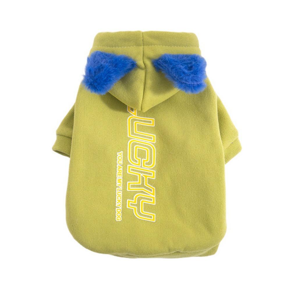 Letter Print Dog Hooded Sweatshirt Warm Pet Hoodie Fashion Dog Sweatshirt Clothes for Dogs Cats