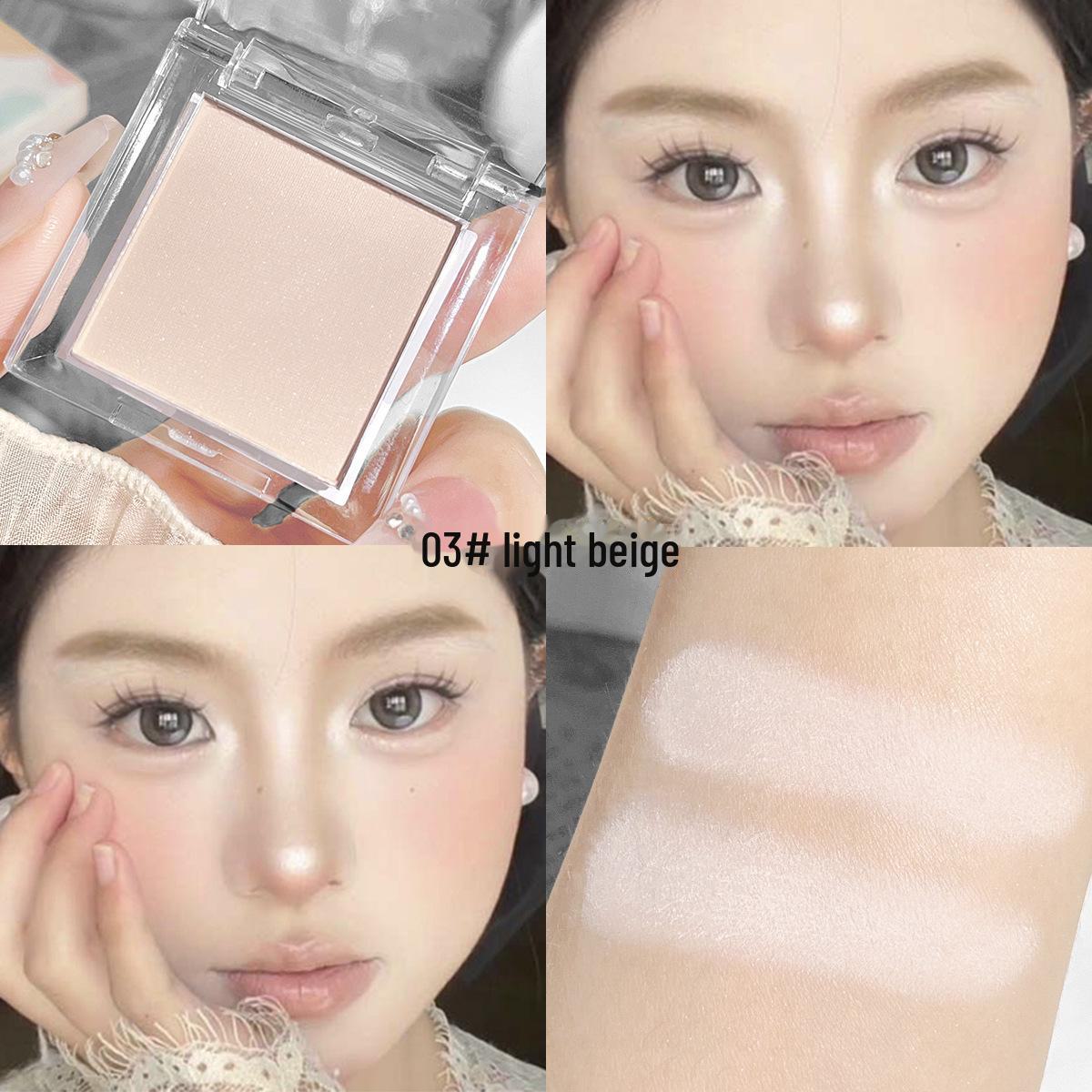 

Матово-глянцевые тени для век MGL Pure White Eyeshadow для придания яркости и эффекта шелкопряда 03# light beige