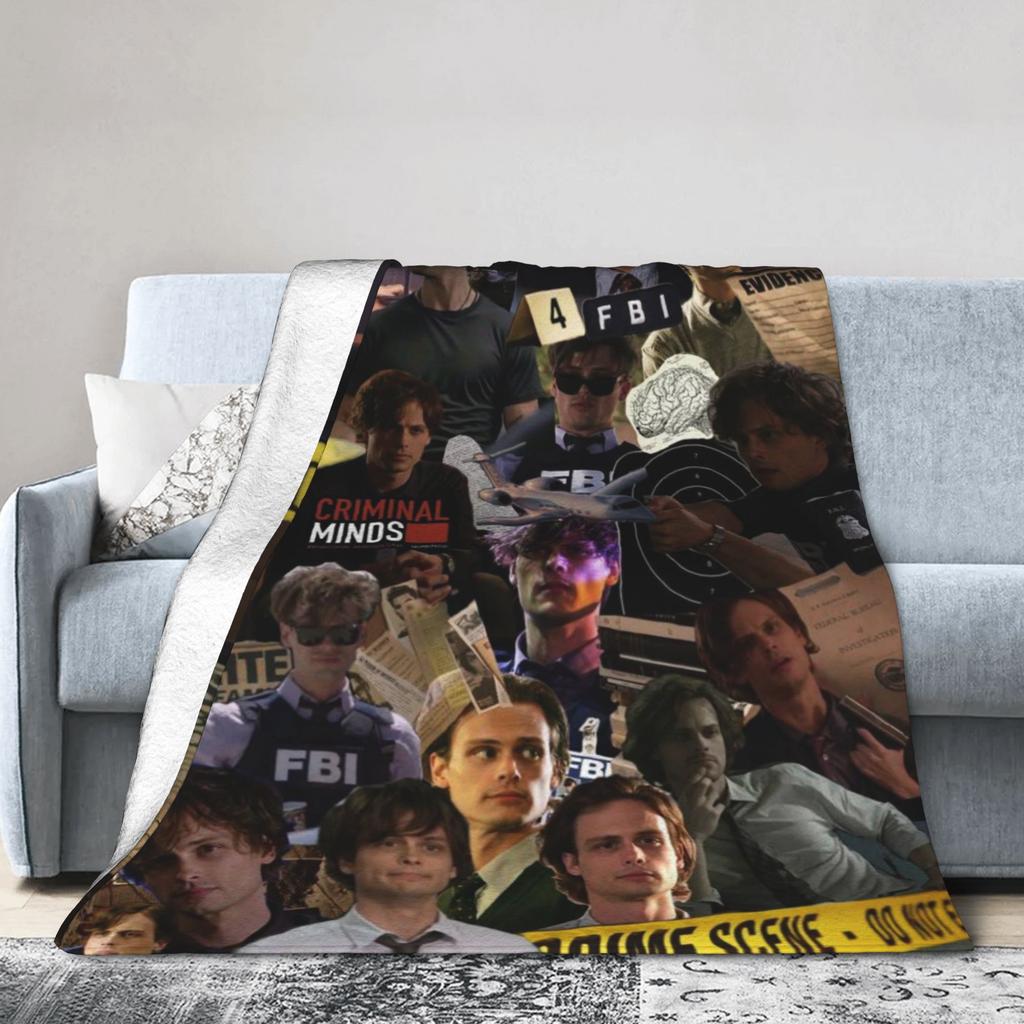 Super Soft Criminal Minds Spencer Reid Throw Blanket Premium Flannel Fleece Lightweight Bed Blanket Fuzzy Plush Bedspread