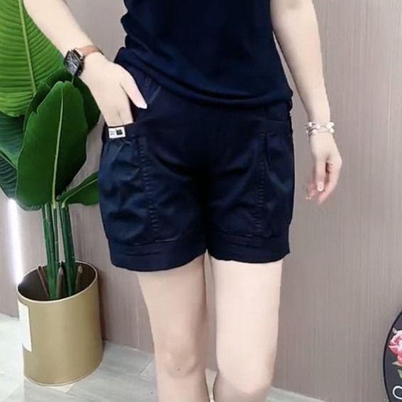 2026 Women's High Waist Slimming Cargo Shorts - Summer Style, Versatile, Elastic, Casual Hot Pants