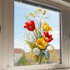Tulip Flower Static Window Stickers for The Living Room, Bedroom and Study Yesterday