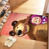 Masha Bear Customize Text Floor Mat Perfect for Outdoor Game Room Entryway Study room Anti-slip Rug Office home decor Spiritual Gift