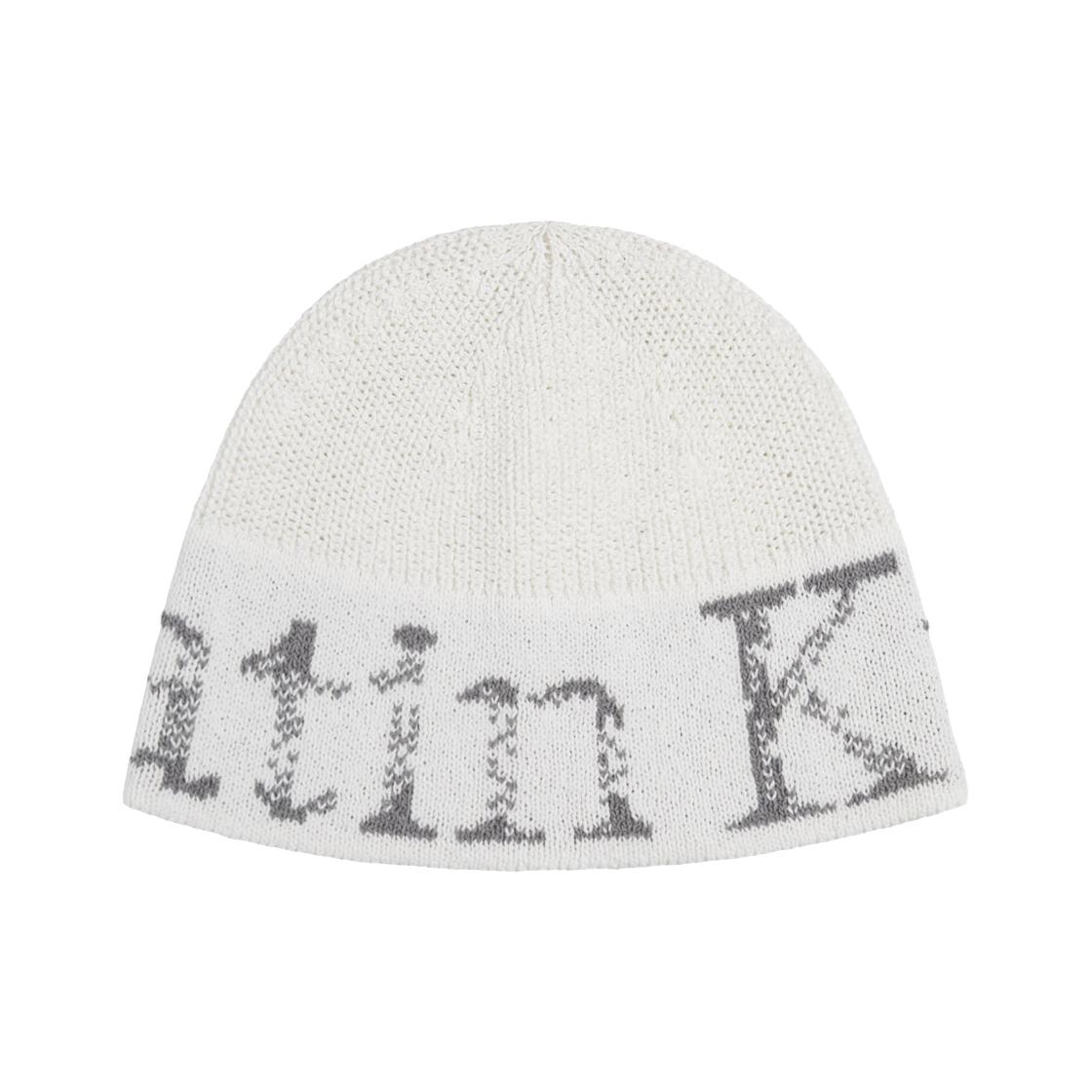 Matin Kim Cracked Logo Light Bucket Beanie In Ivory ONE SIZE