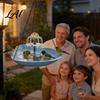 Predator Safe Bird Bath Solar Hanging Basin with Dual Water Flow Fountain