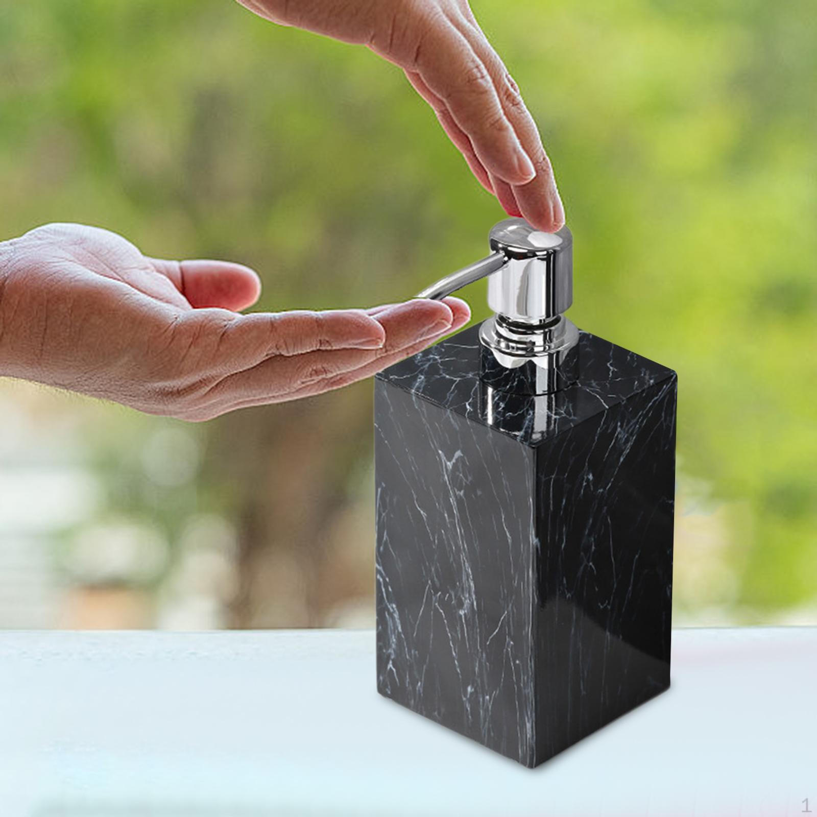 

Шикарный мраморный дозатор мыла с элегантным насосом для туалетного столика в ванной чёрный