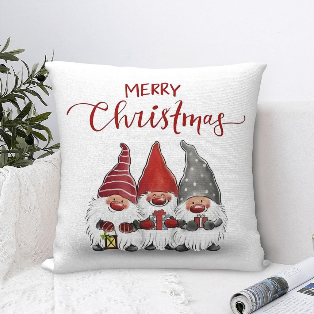 Merry Christmas Xmas Snowflake Pillowcase Soft Polyester Cushion Cover Gift Pillow Case Cover Home Zipper 45*45Cm